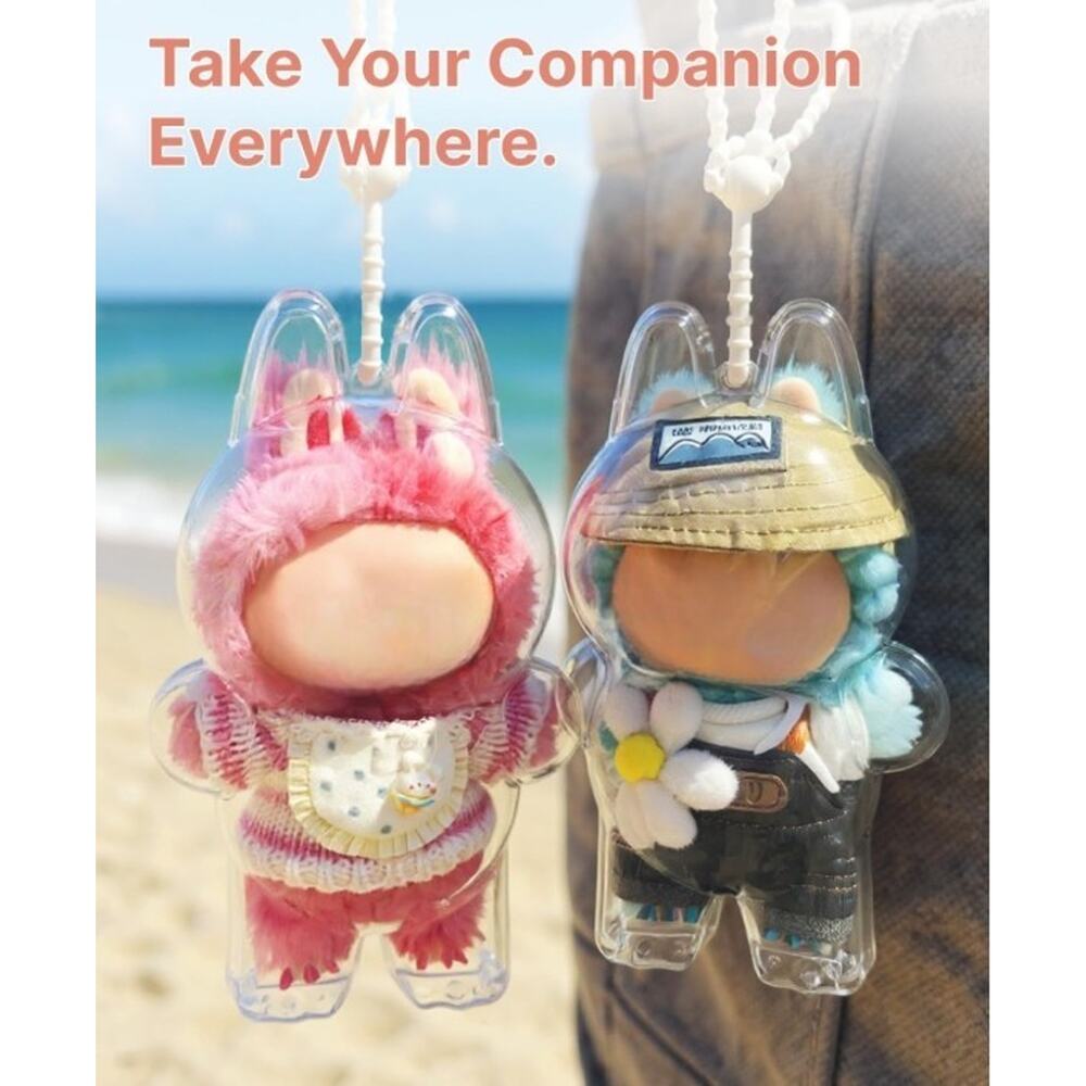 6.7" Clear LABUBU Figure Protective Case for Doll Collectibles Crystal Display - Picture 6 of 9